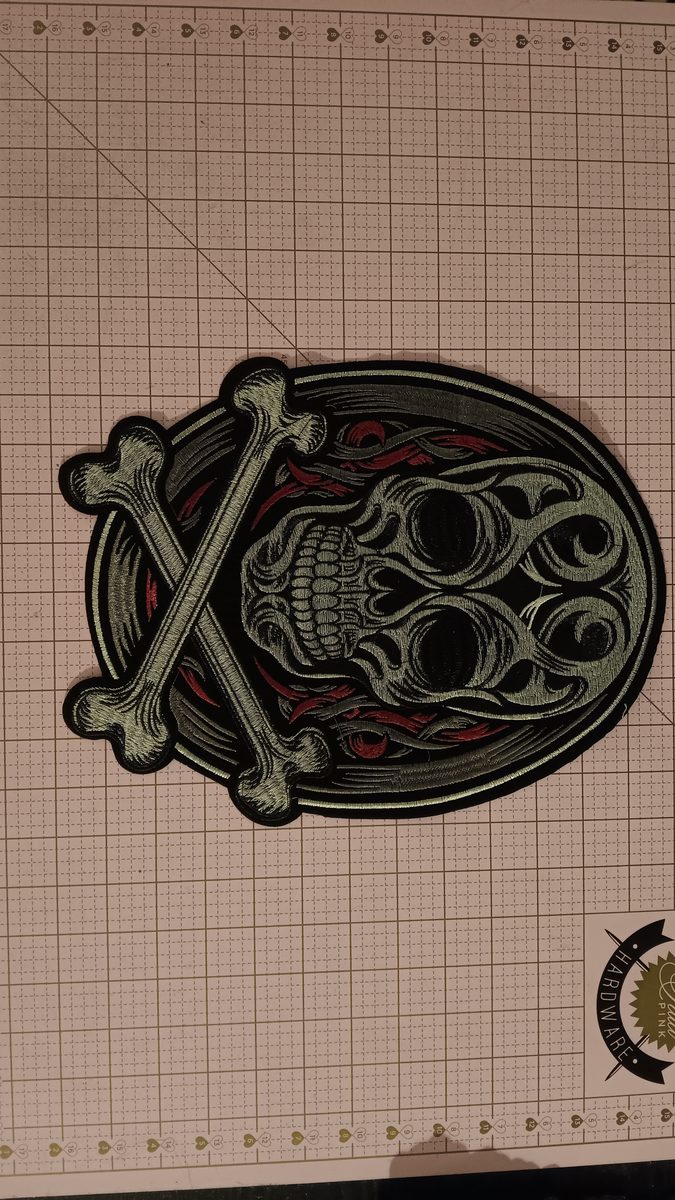 Skull and crossbones with flames