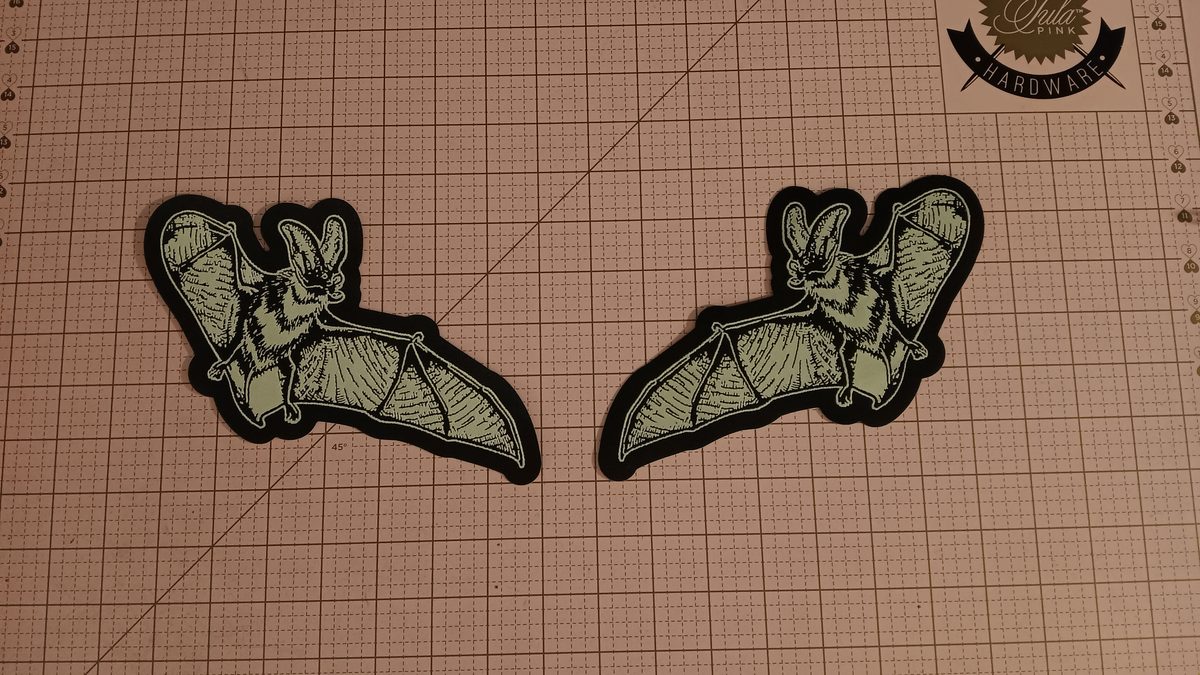 Glow-in-dark bat wing patches